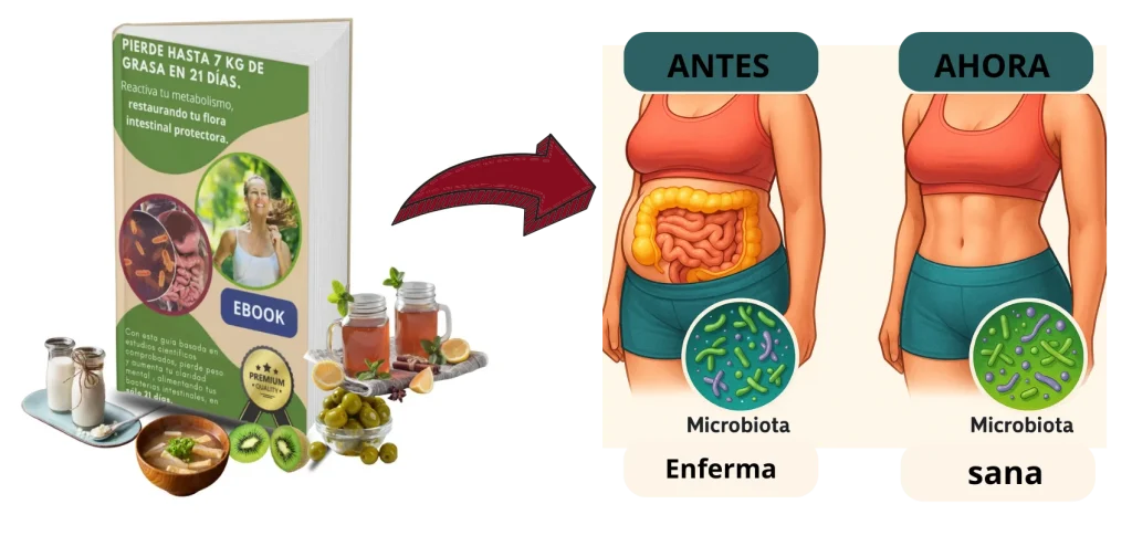 ebook perdida de peso “Transformación visible tras programa de microbiota: energía, digestión y bienestar”